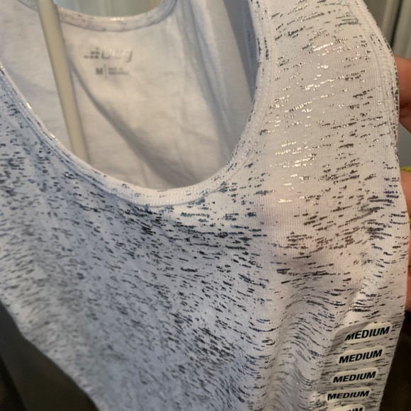 BCG white with‎ grey metallic activewear tank. NWT - Picture 4 of 7
